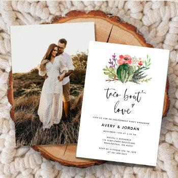 modern taco bout love cactus engagement party  invitation
