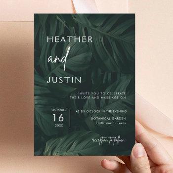 modern tropical destination wedding invitations
