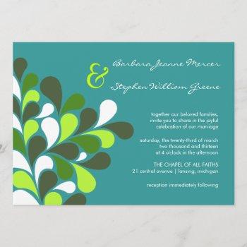 modern whimsical tree wedding invitations