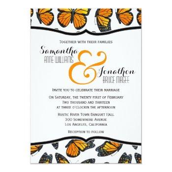 Small Monarch Butterfly Wedding Front View