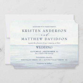 monogram watercolor ocean nautical anchor wedding invitation