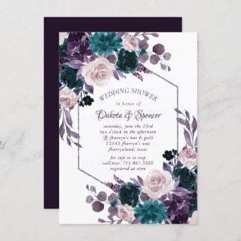 Small Moody Boho | Eggplant Purple Floral Baby Shower Front View