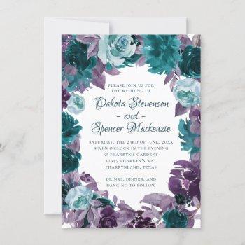 Small Moody Boho | Teal Turquoise Dark Floral Wedding Front View