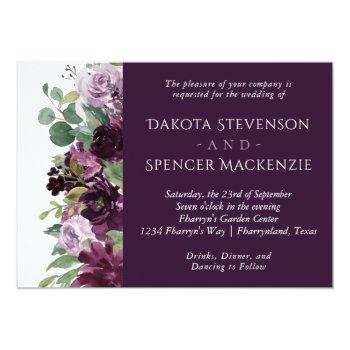 Small Moody Passion | Dramatic Purple Floral Garland Front View