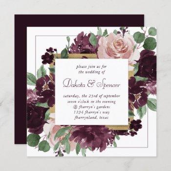 Small Moody Passions | Dramatic Purple Wine Rose Wreath Front View