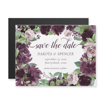 Small Moody Passions | Dramatic Wine Save The Date Magnetic Front View