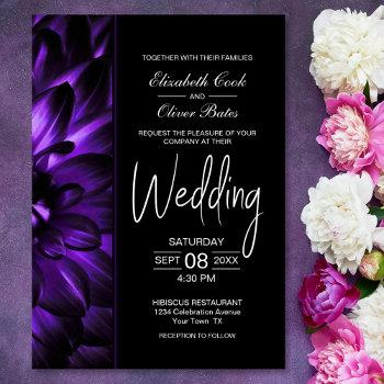 Small Moody Purple Floral Wedding Front View