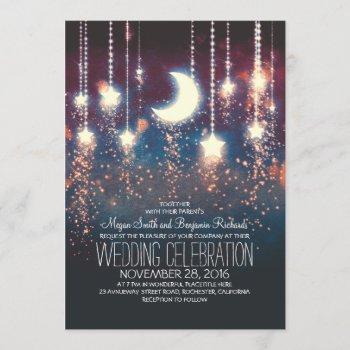 Small Moon Stars & String Lights Summer Wedding Front View
