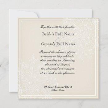 morning glory hydrangea wedding invitation - aqua