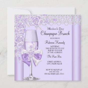 Small Mother's Day Pretty Lilac Rose Champagne Brunch 2d Front View