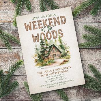 mountain forest weekend itinerary invitation