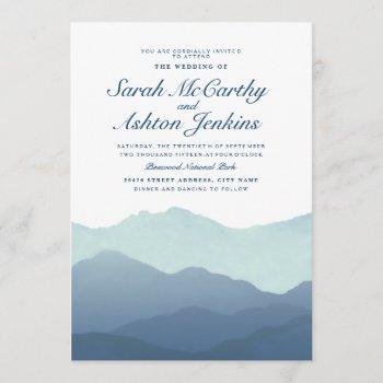mountain range wedding invite