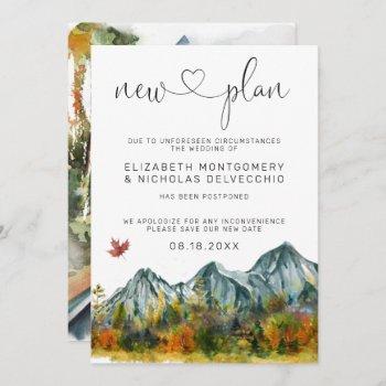 mountain wedding | postponed wedding announcement