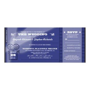 Small Movie Premiere Wedding Tickets Front View