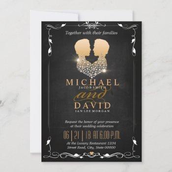 mr.& mr.  - gay wedding invitation