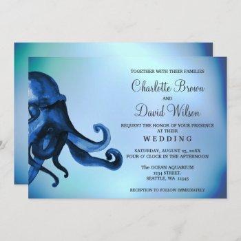 Small Mystical Ocean Octopus Wedding Front View