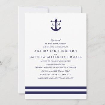 Small Nautical Navy Wedding Front View
