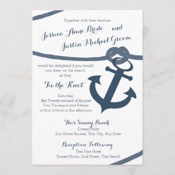 Small Nautical Rope And Anchor Wedding Front View
