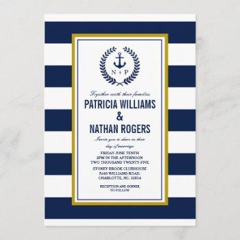 Small Nautical Style Bold Stripes Wedding Front View