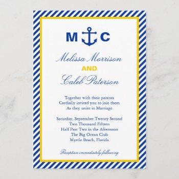 Small Nautical Wedding Front View