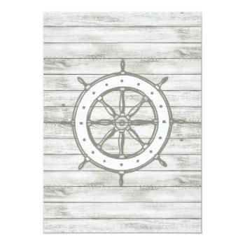 Small Nautical Whitewashed Wood Beach Wedding Collection Back View