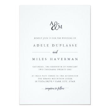 Small Navy | Ampersand Monogram Wedding Front View
