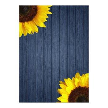 Small Navy Blue & Sunflower Wedding Back View