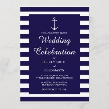 Small Navy Nautical : Wedding Front View