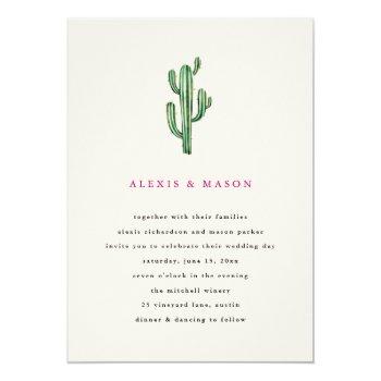 Small Neutral Desert | Cactus Wedding Front View