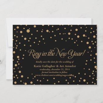 Small New Years Eve Save The Date Announcement Front View