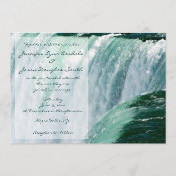 Small Niagara Falls Waterfall Wedding Front View