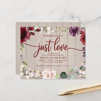 nothing fancy budget rustic wedding invitations