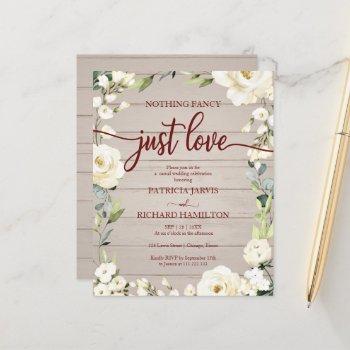 nothing fancy floral cheap wedding invitation  