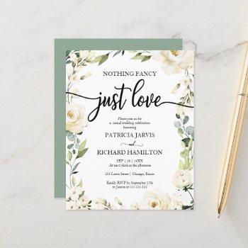 nothing fancy floral cheap wedding invitation  