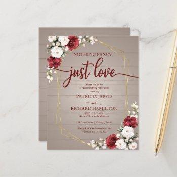 nothing fancy geometric budget wedding invitations