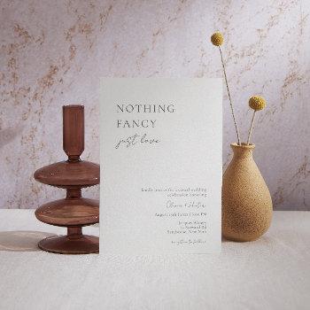 nothing fancy, just love casual wedding invitation