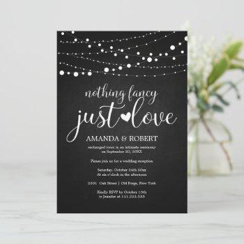 nothing fancy just love chalk wedding invitations