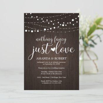 nothing fancy just love rustic wedding invitations