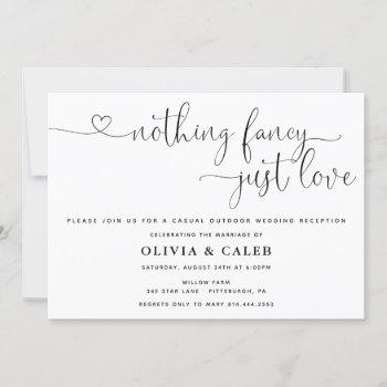 nothing fancy just love wedding invitation