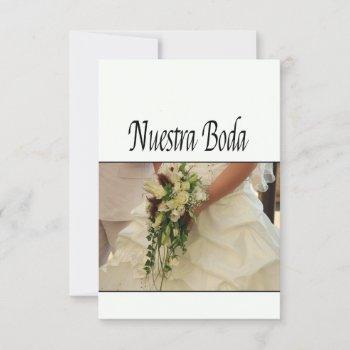 nuestra boda - spanish  wedding invitation