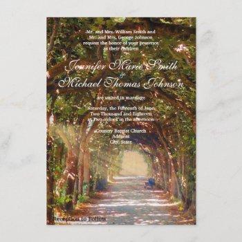 oak tree wedding invitation