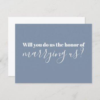 officiant proposal marry us invitation