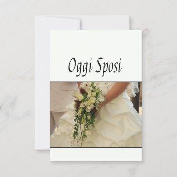 oggi sposi - italian wedding invitation