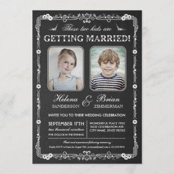 old school photos wedding invitation