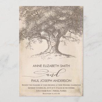 old tree wedding invitation
