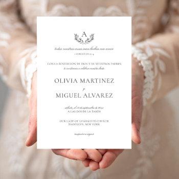 Small Olivia Invitacion De Boda Cristiana Wedding Front View