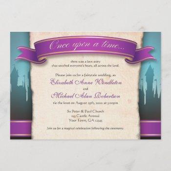 once upon a time fairytale wedding invitations