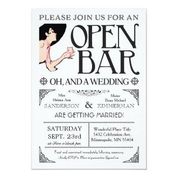 Small Open Bar And A Wedding Front View