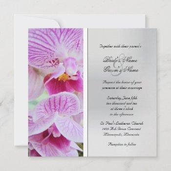 orchid wedding invitation