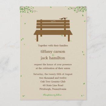 our bench wedding invitation